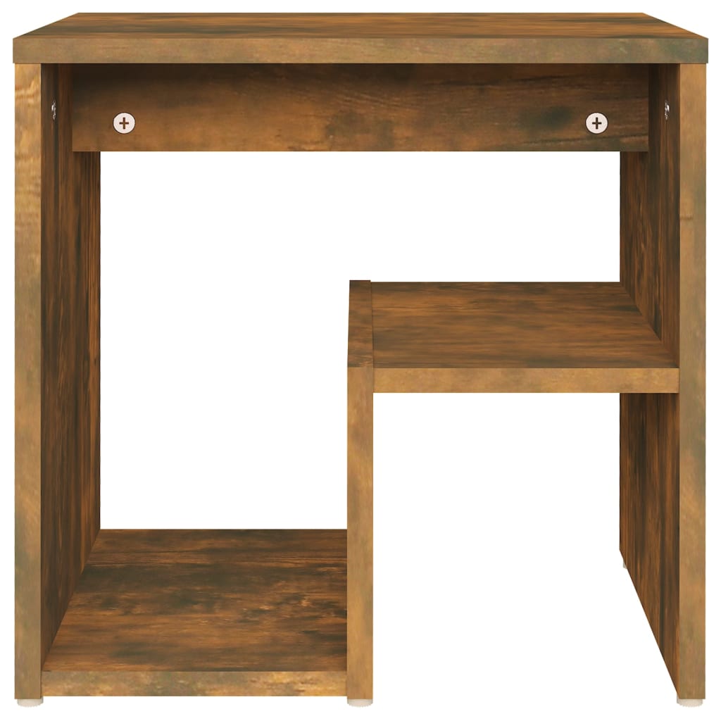 Bedside table smoked oak 40x30x40 cm wood material