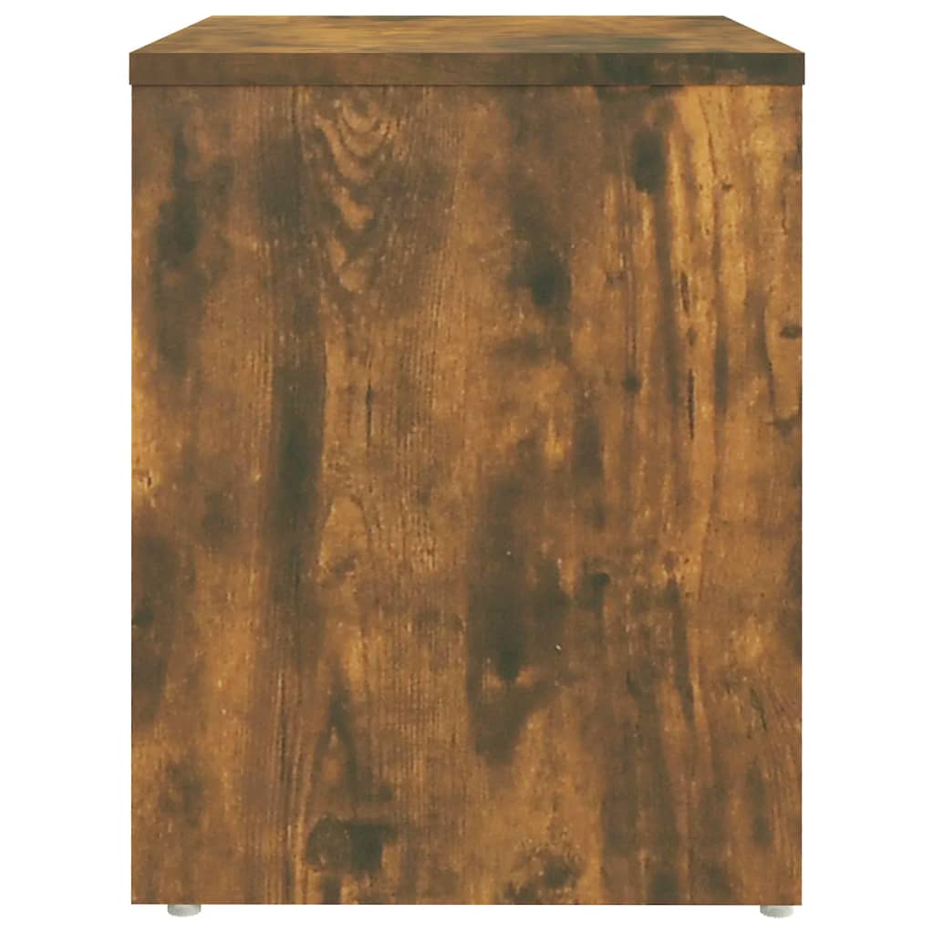 Bedside table smoked oak 40x30x40 cm wood material