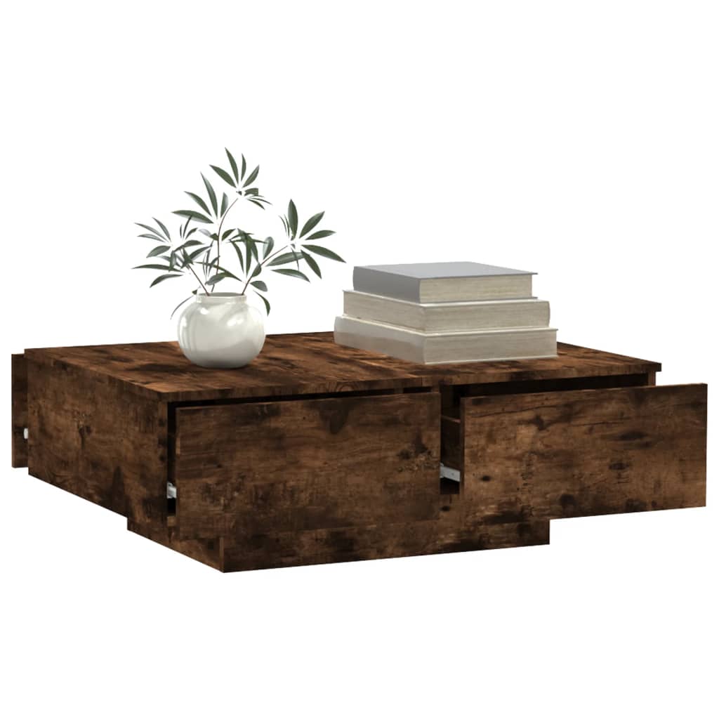 Coffee table smoked oak 90x60x31 cm wood material