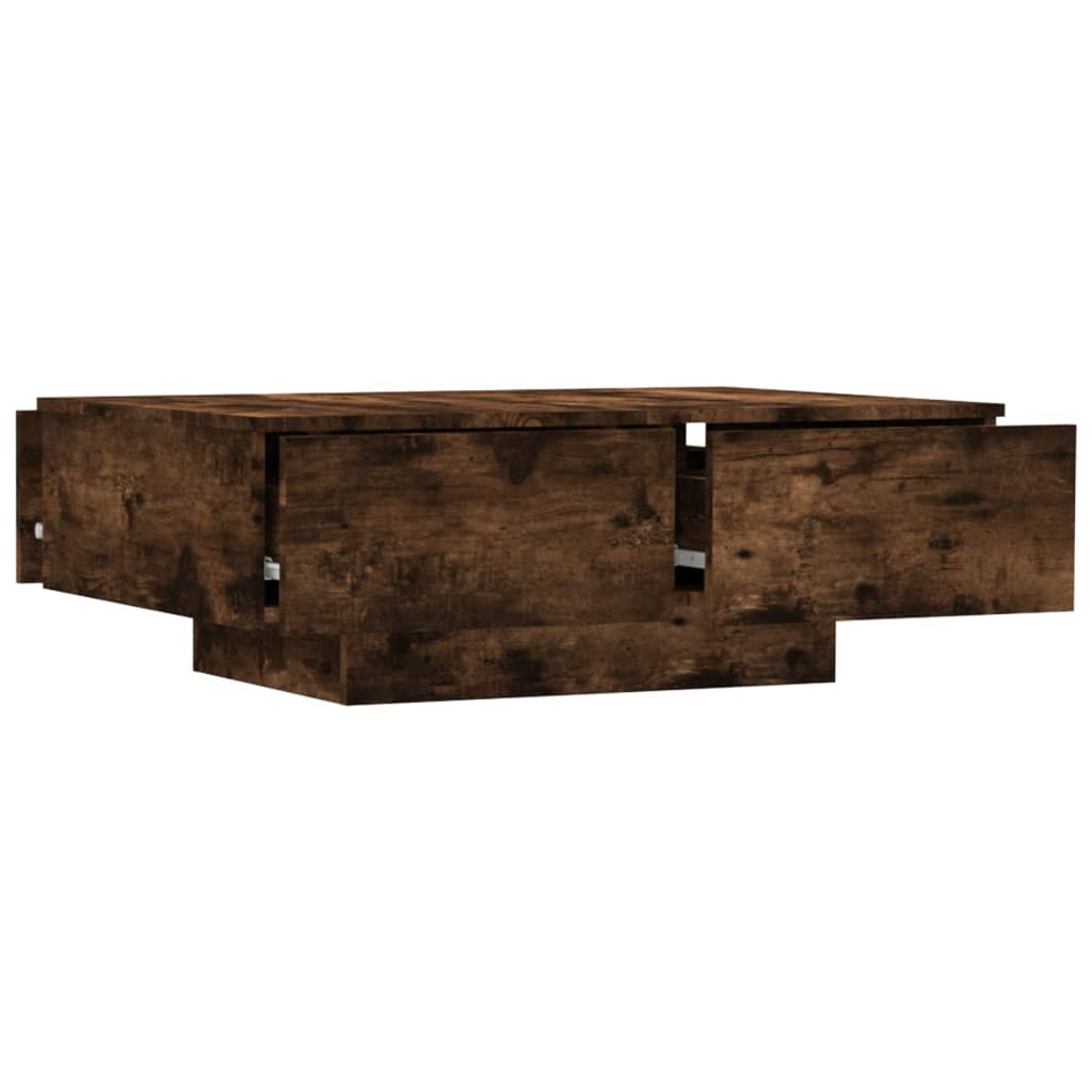 Coffee table smoked oak 90x60x31 cm wood material