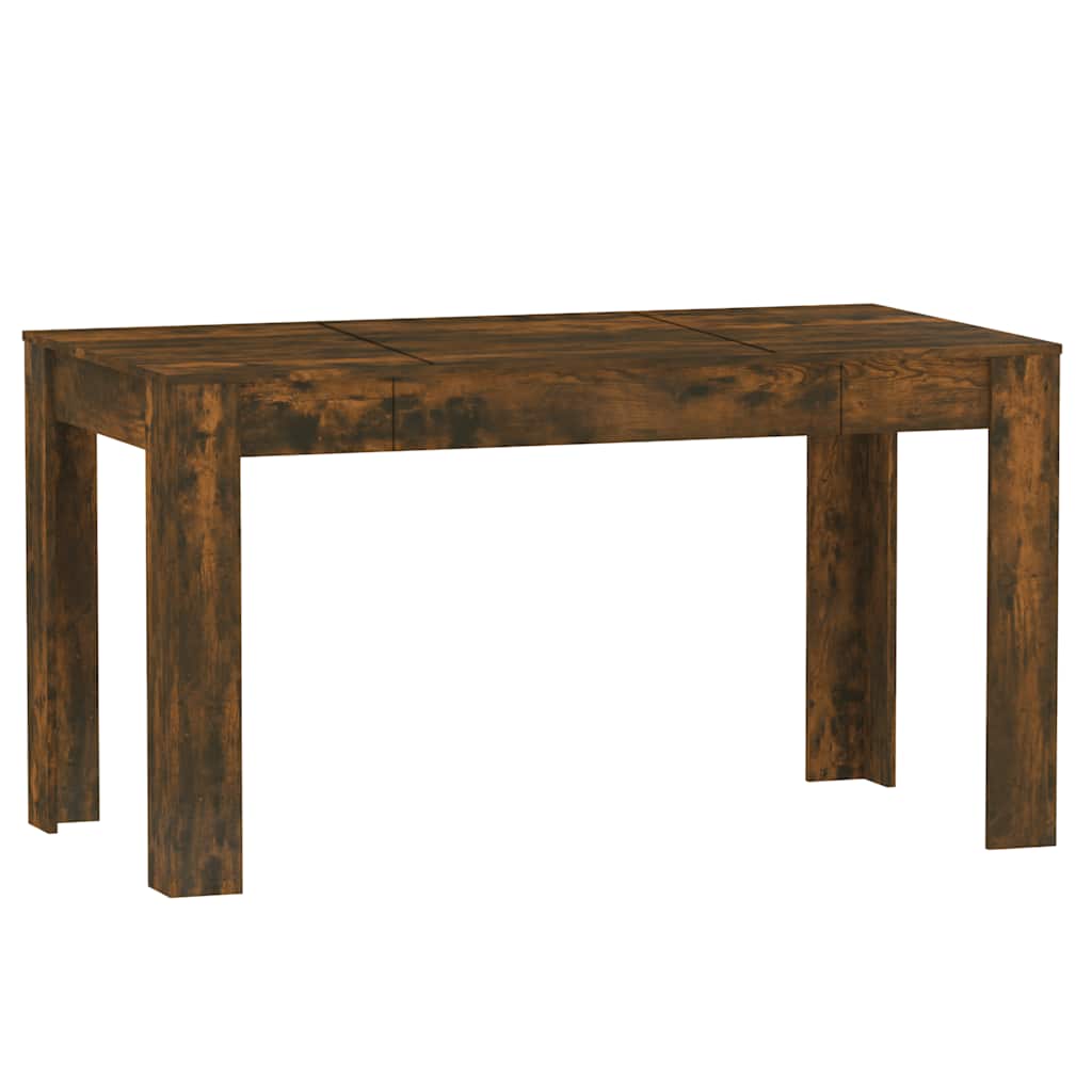 Table à manger chêne fumé 140x74,5x76 cm matériau bois