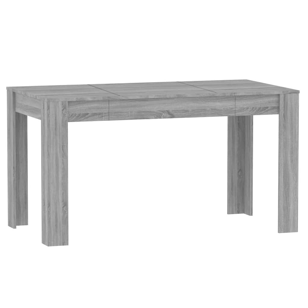 Table à manger grise Sonoma 140x74,5x76 cm en bois