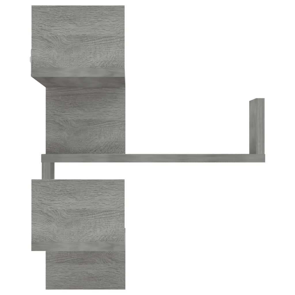 Wall Corner Shelf Gray Sonoma 40x40x50 cm Wood Material