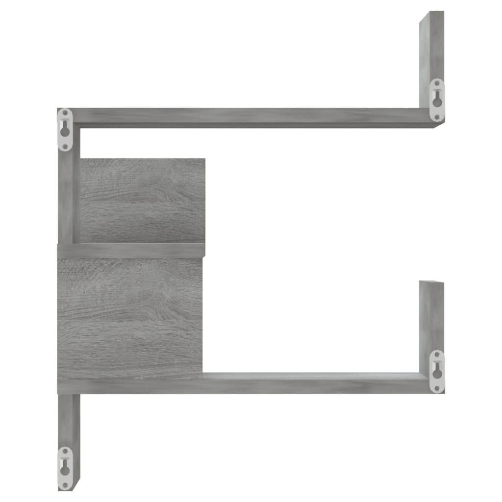Wall Corner Shelf Gray Sonoma 40x40x50 cm Wood Material