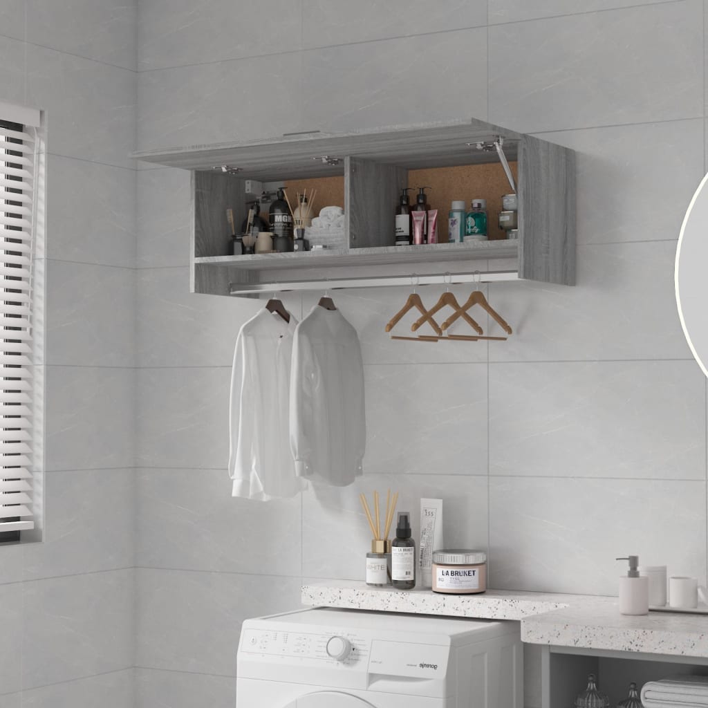 Wardrobe Grey Sonoma 100x32.5x35 cm wood material