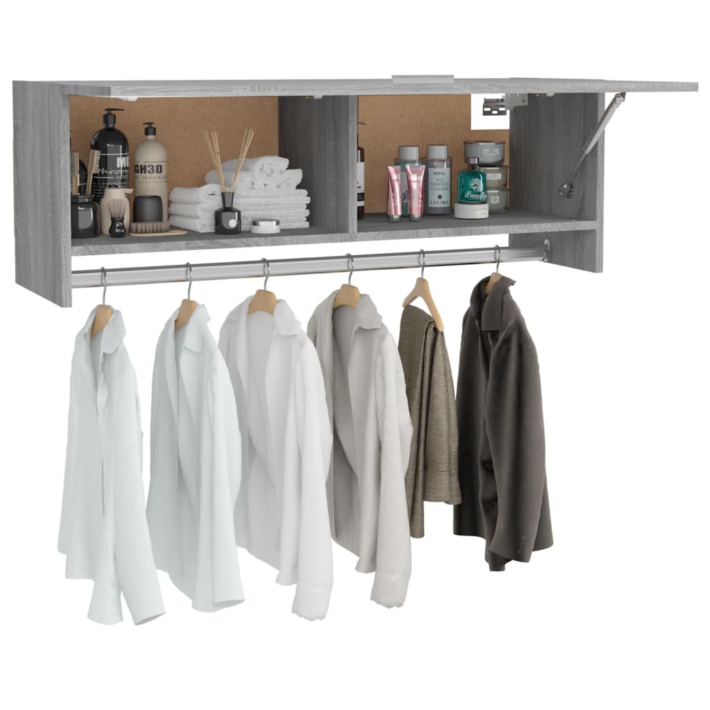 Wardrobe Grey Sonoma 100x32.5x35 cm wood material