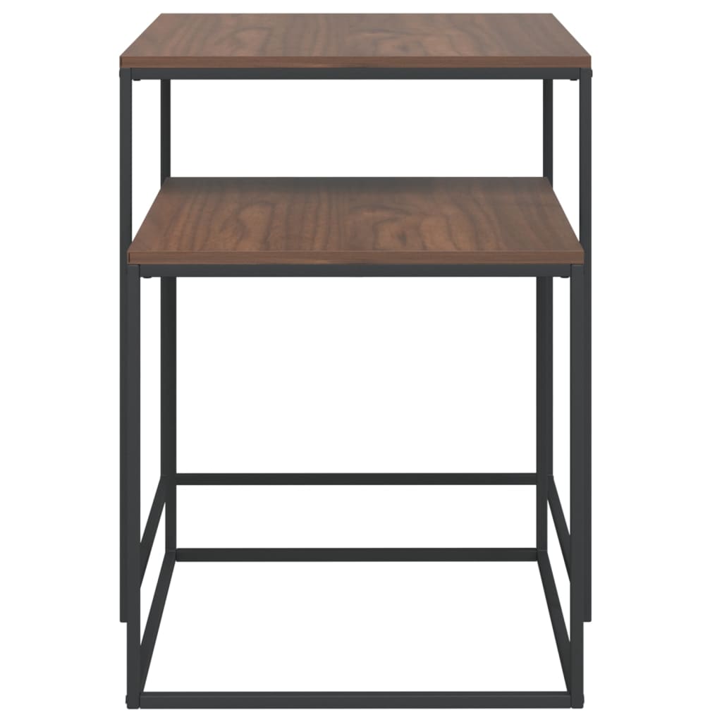 Ensemble de 2 tables basses en bois et métal