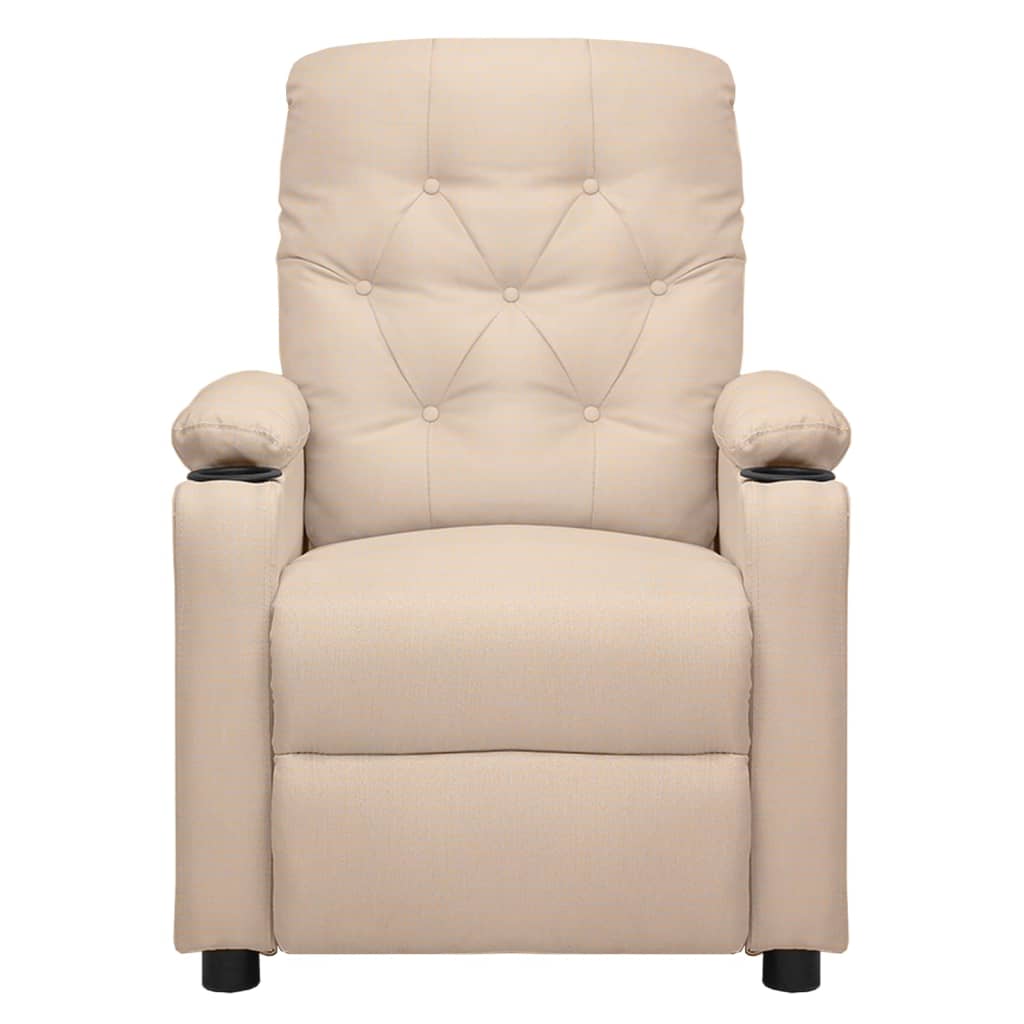 Massagesessel Elektrisch Creme Stoff