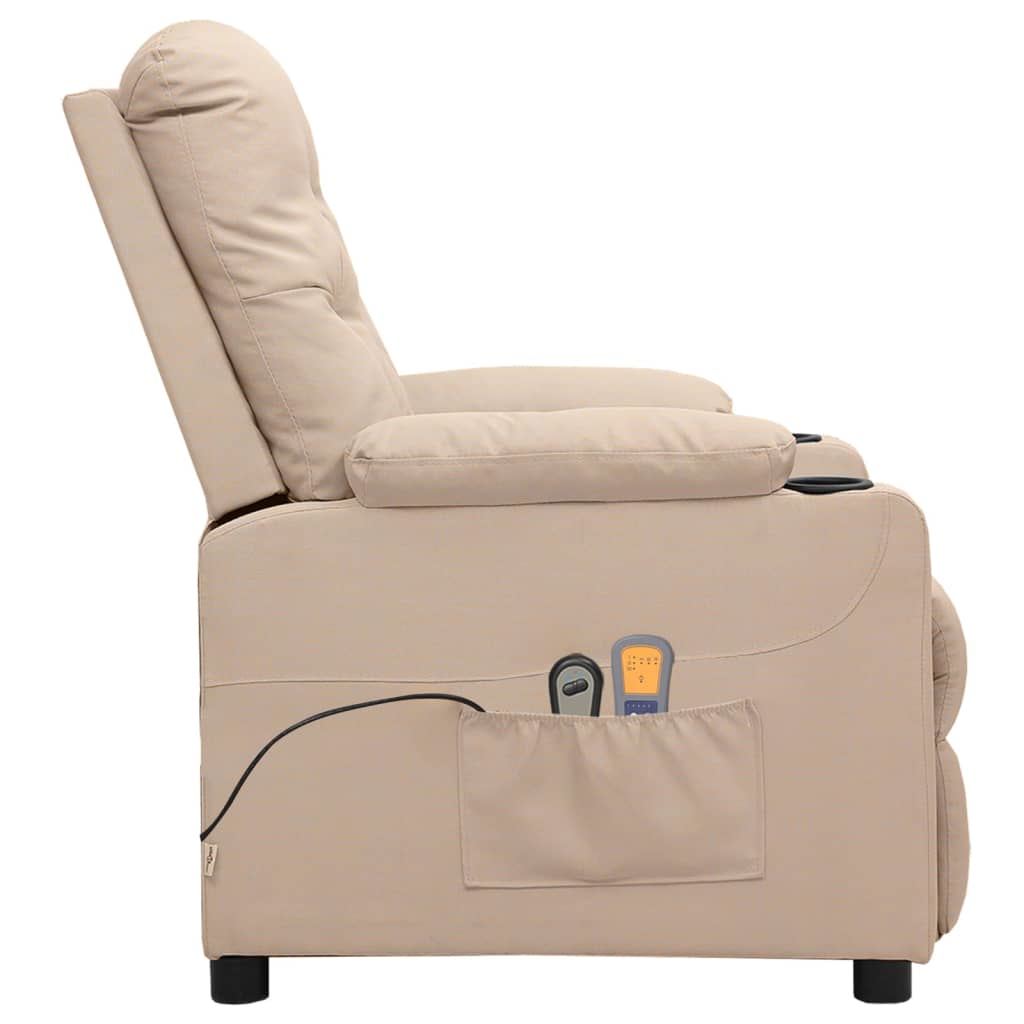 Massagesessel Elektrisch Creme Stoff