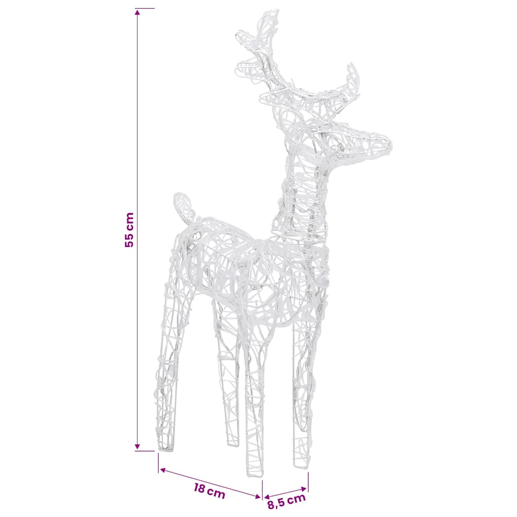 Rentiere Schlitten Weihnachtsdekoration 320 LEDs Acryl