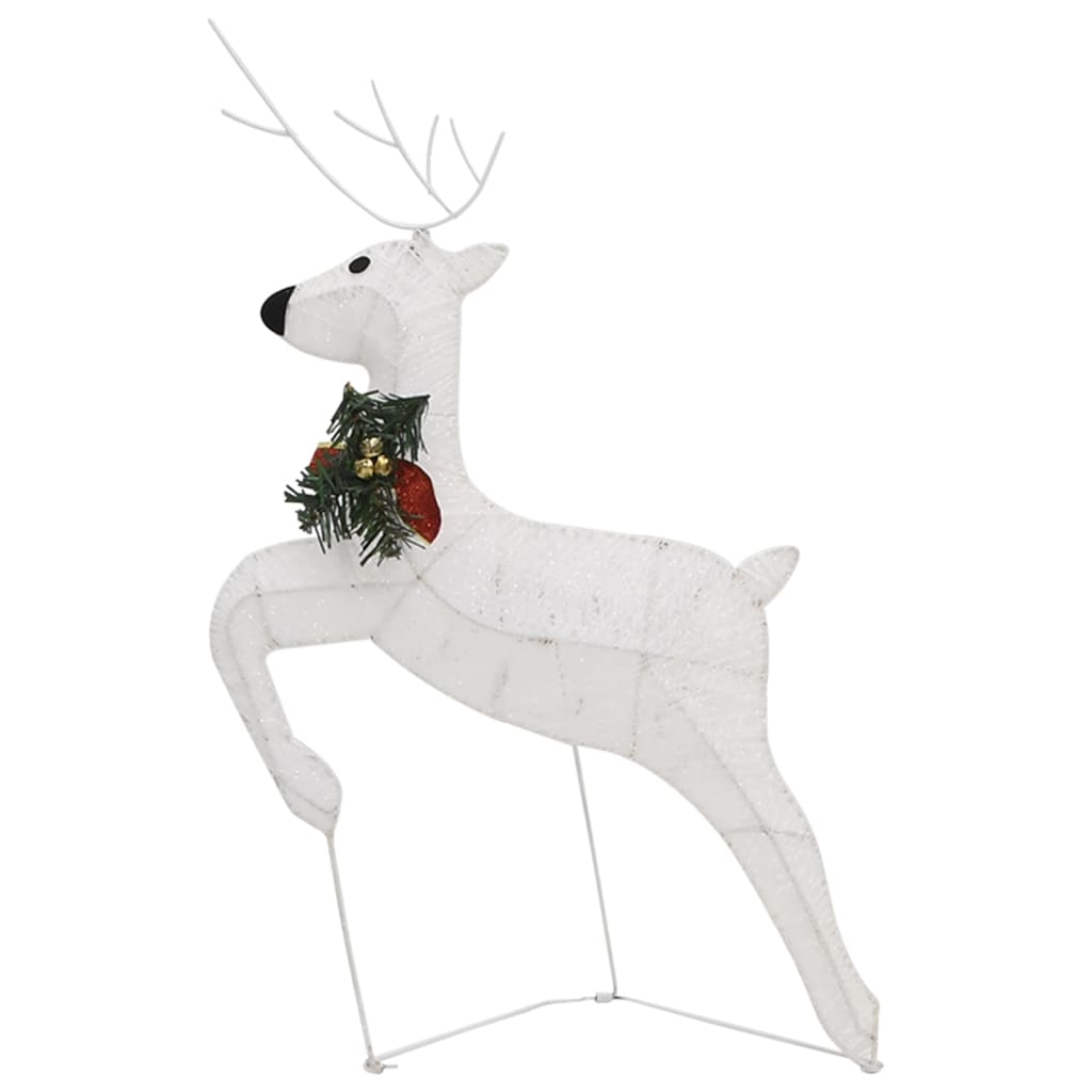 Rentier mit Schlitten Weihnachtsdekoration 140LEDs Outdoor Weiß