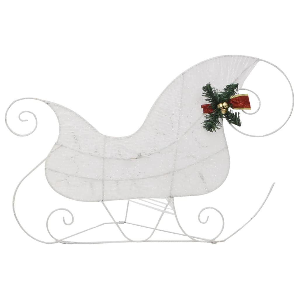 Rentier mit Schlitten Weihnachtsdekoration 140LEDs Outdoor Weiß