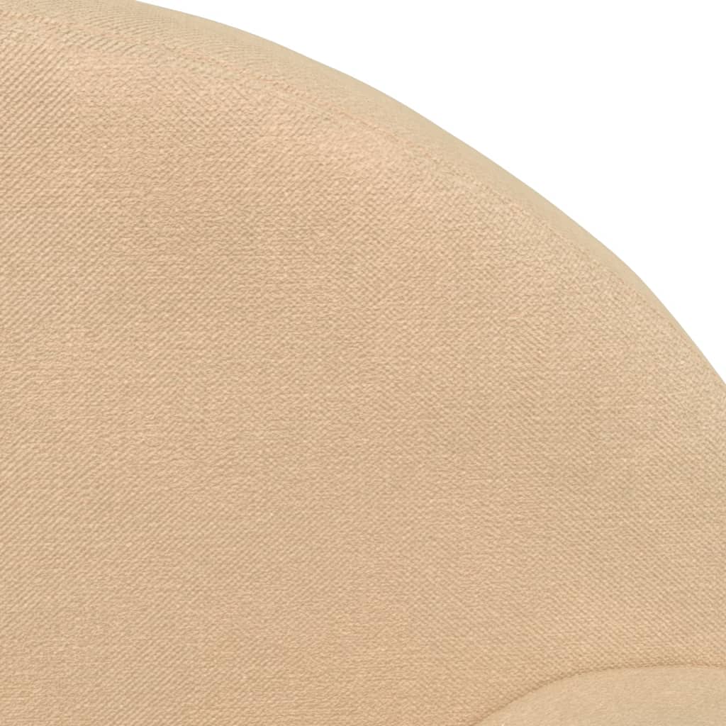 Kindersofa 2-Sitzer Creme Weich Plüsch