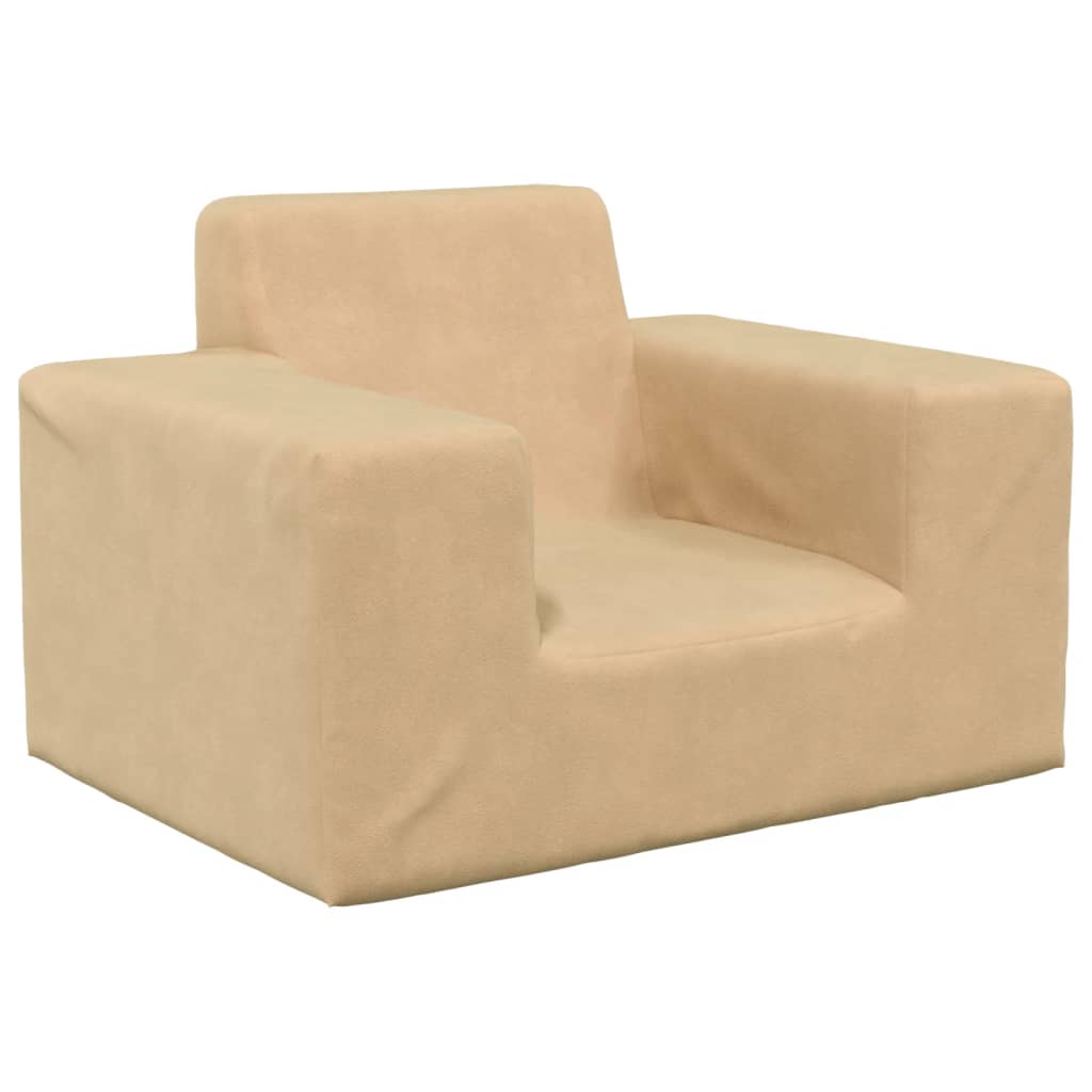 Children's sofa cream soft plush
