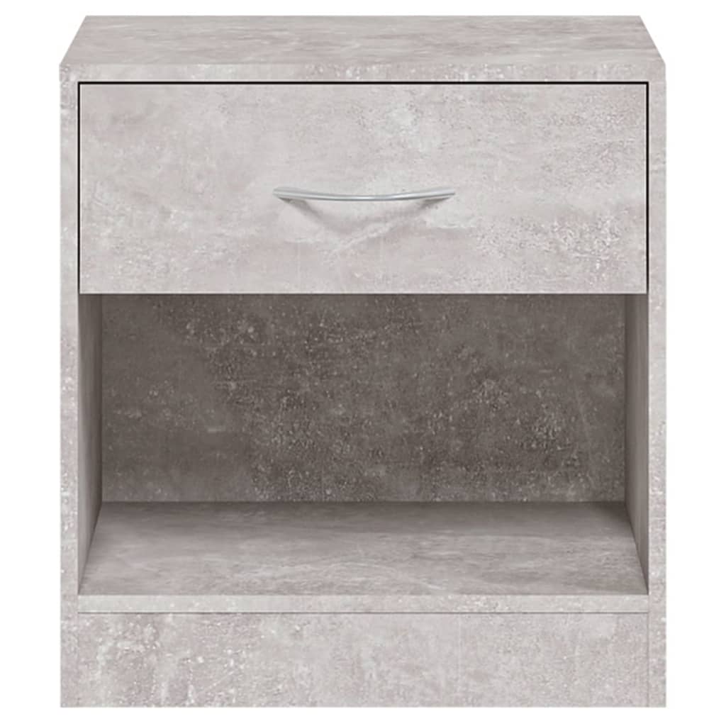 Tables de chevet 2 pièces avec tiroir gris béton