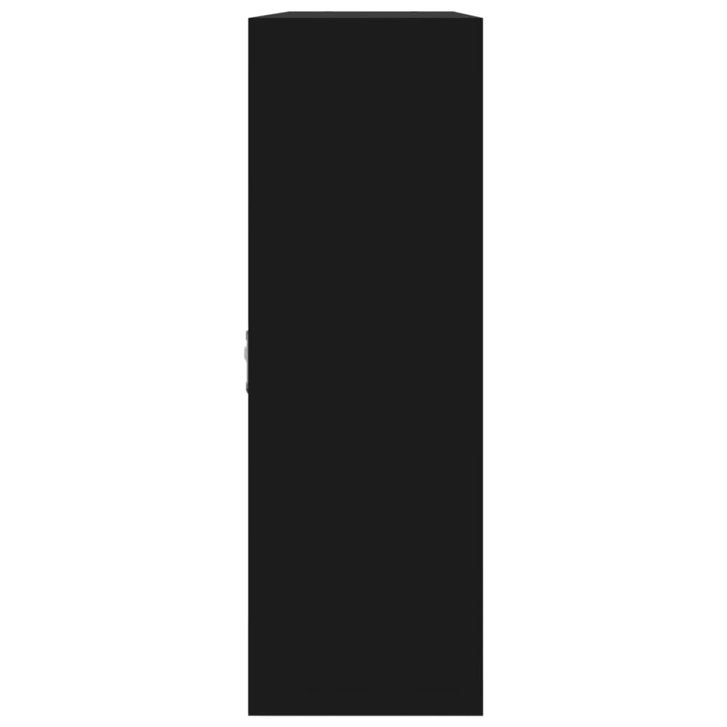 Wall shelf with 8 compartments black