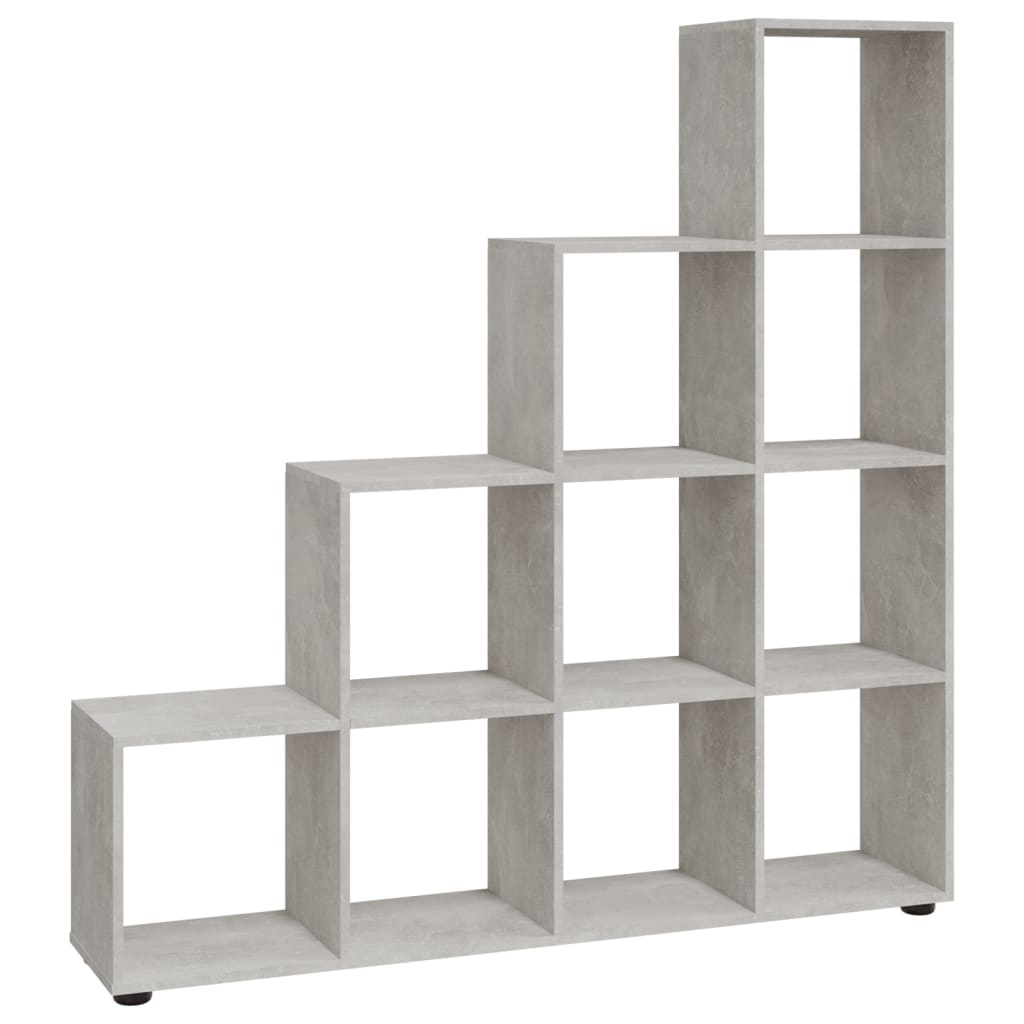 Staircase shelf concrete grey 142 cm wood material