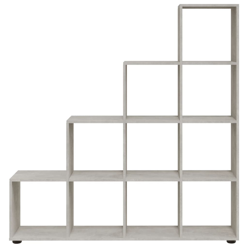 Staircase shelf concrete grey 142 cm wood material