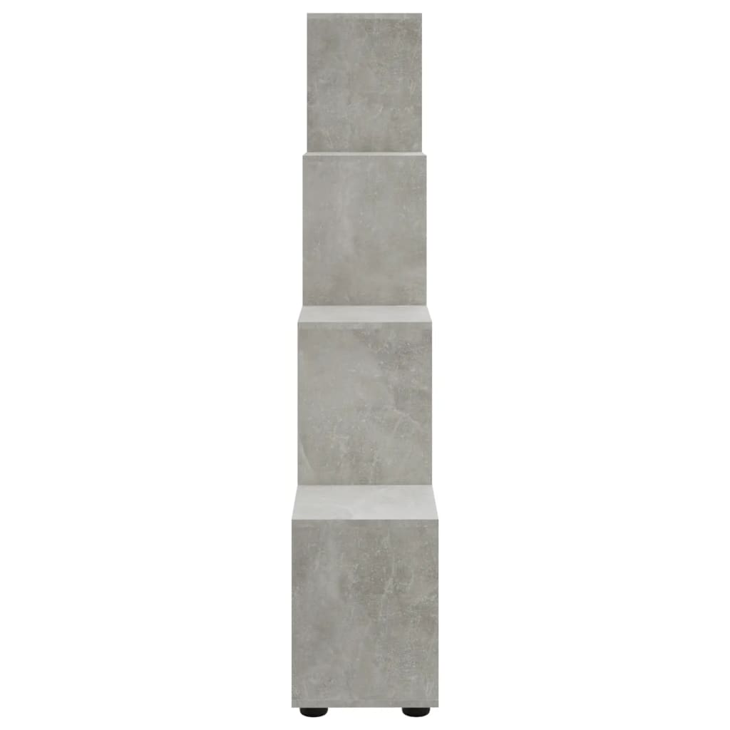 Staircase shelf concrete grey 142 cm wood material