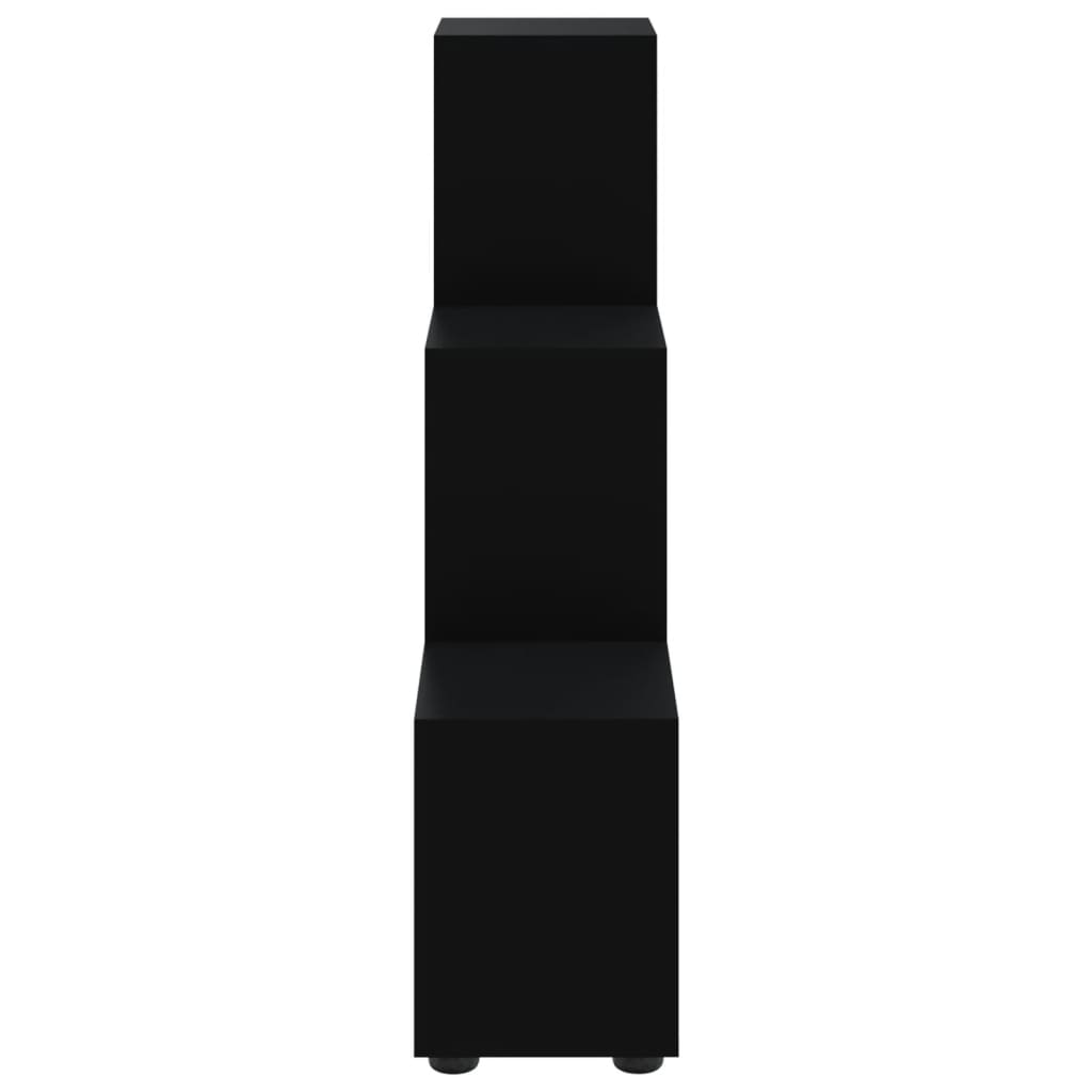 Étagère d'escalier noire 107 cm en bois