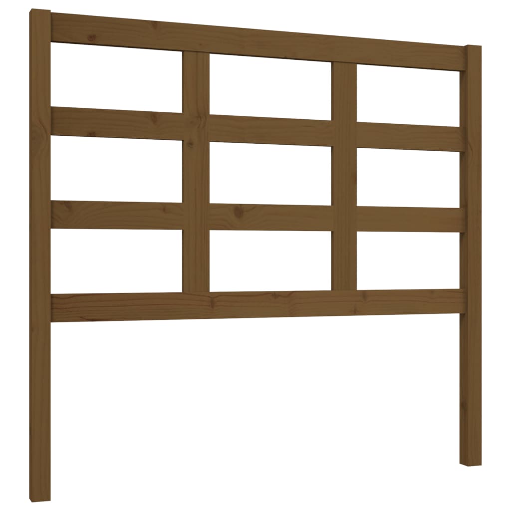 Bed headboard honey brown 105.5x4x100 cm solid pine wood