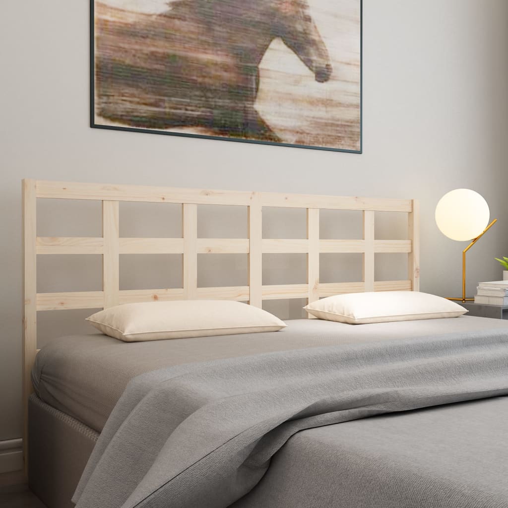 Bed headboard 205.5x4x100 cm solid pine