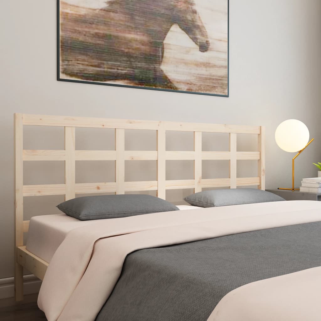 Bed headboard 205.5x4x100 cm solid pine