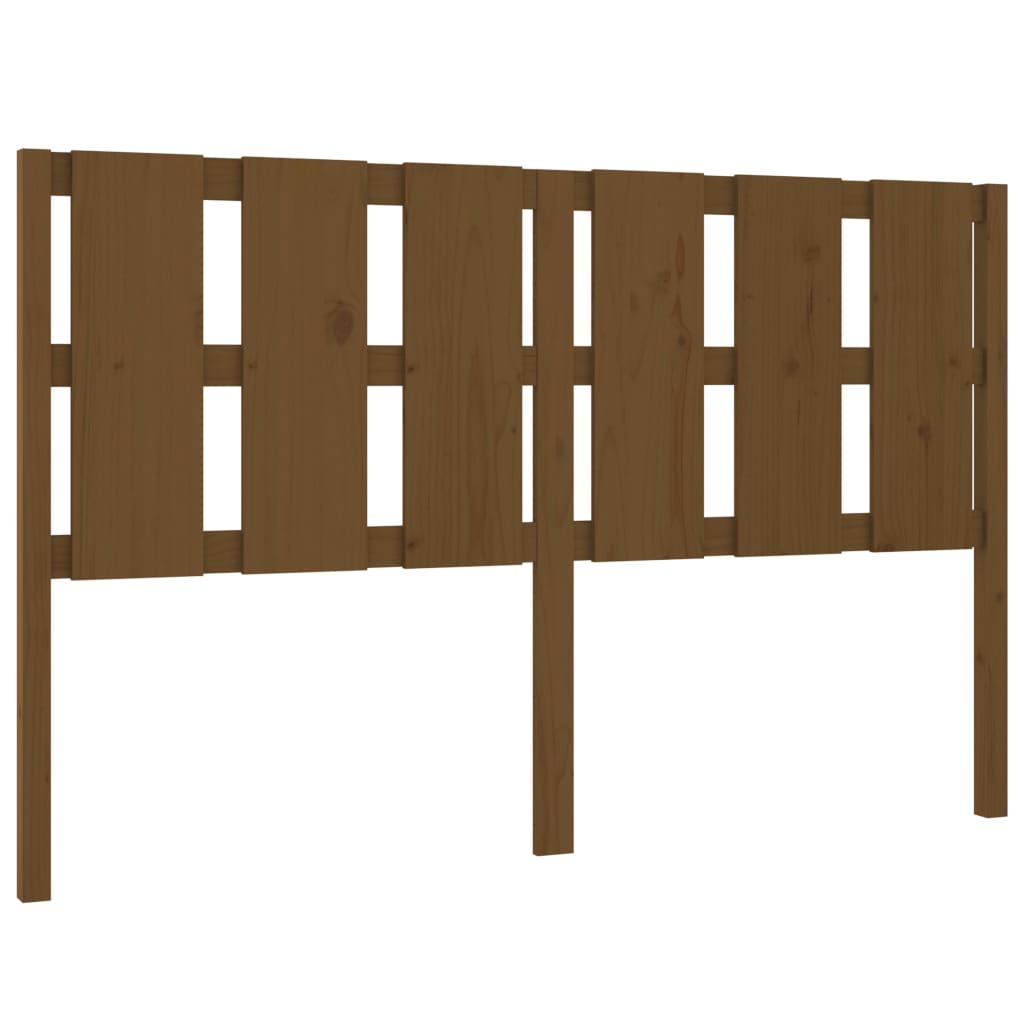 Bed headboard honey brown 155.5x4x100 cm solid pine wood