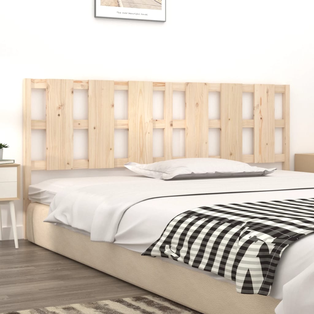 Bed headboard 205.5x4x100 cm solid pine