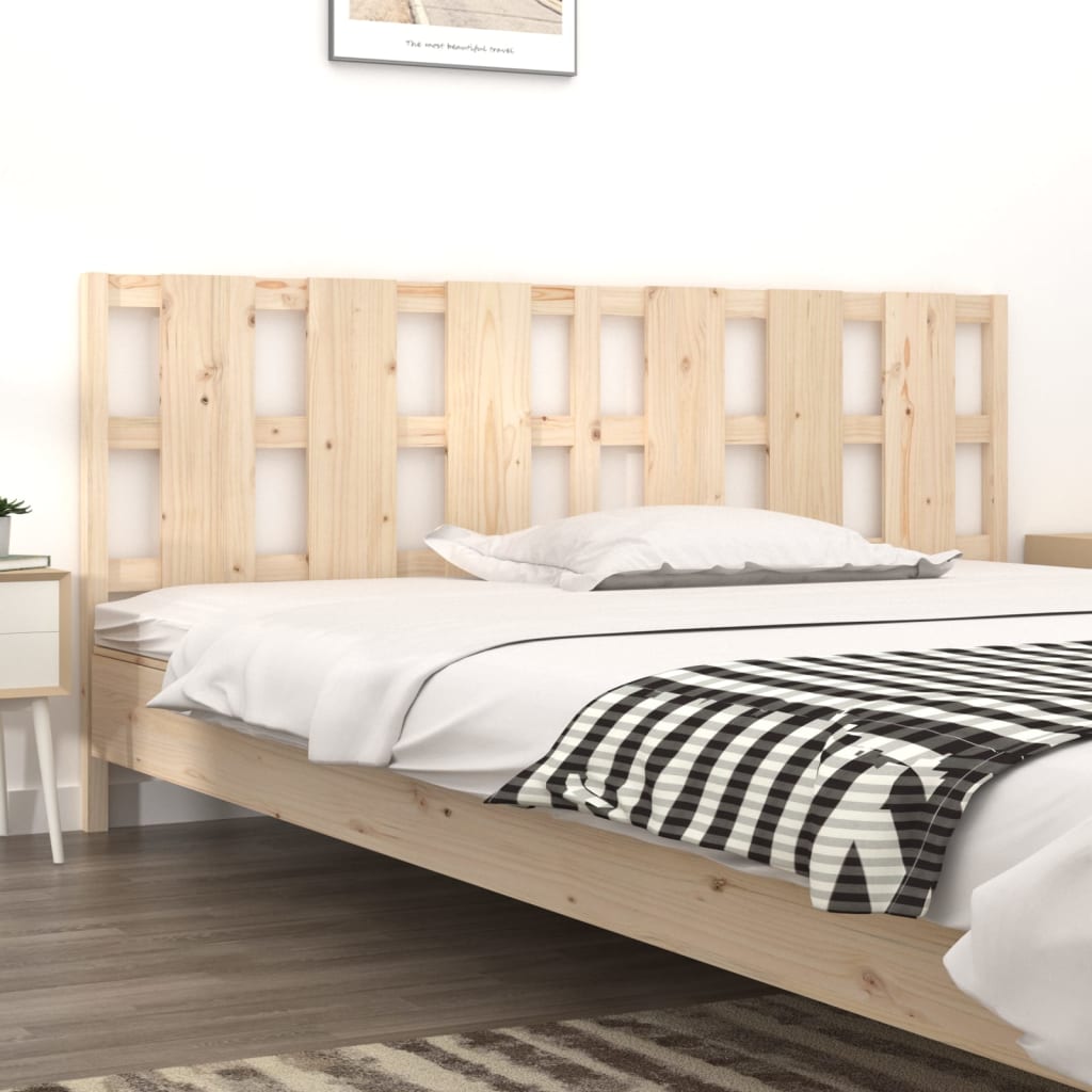 Bed headboard 205.5x4x100 cm solid pine