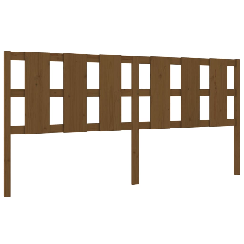 Tête de lit marron miel 205,5x4x100 cm bois de pin massif