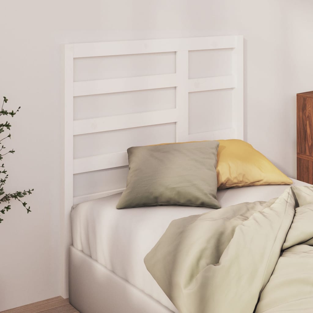 Bed Headboard White 96x4x104 cm Solid Pine