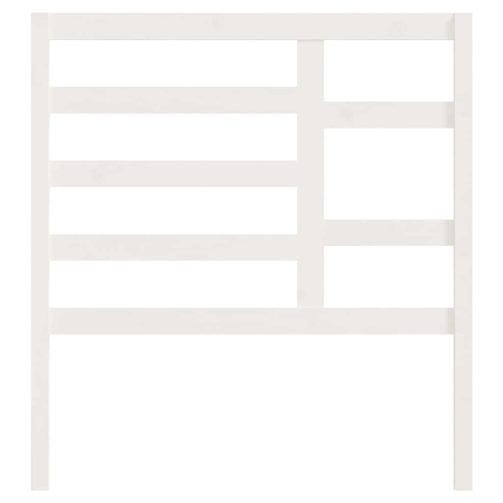 Bed Headboard White 96x4x104 cm Solid Pine