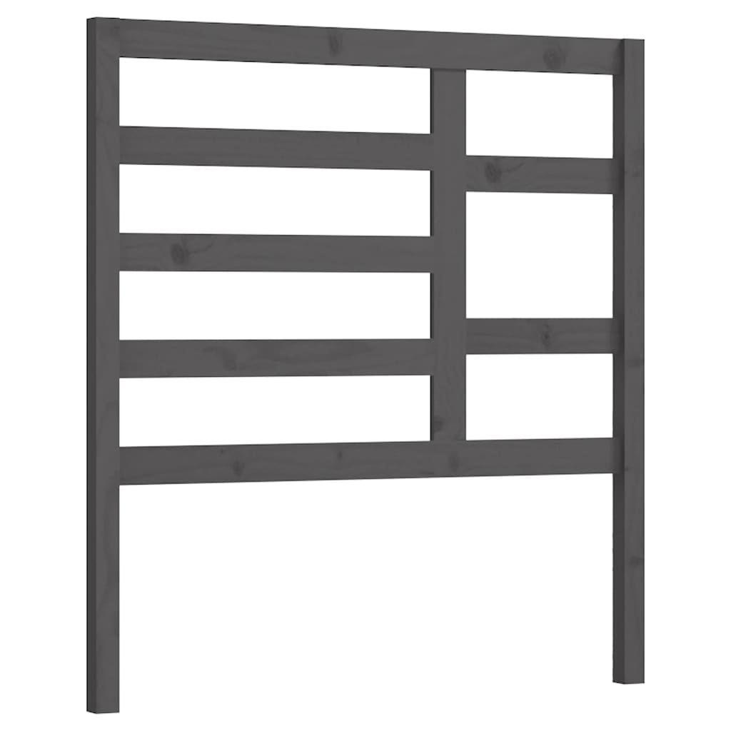 Bed Headboard Grey 96x4x104 cm Solid Pine