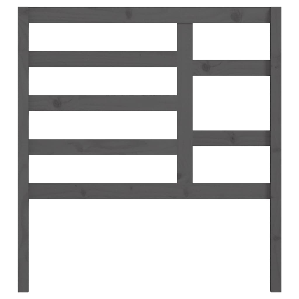Bed Headboard Grey 96x4x104 cm Solid Pine