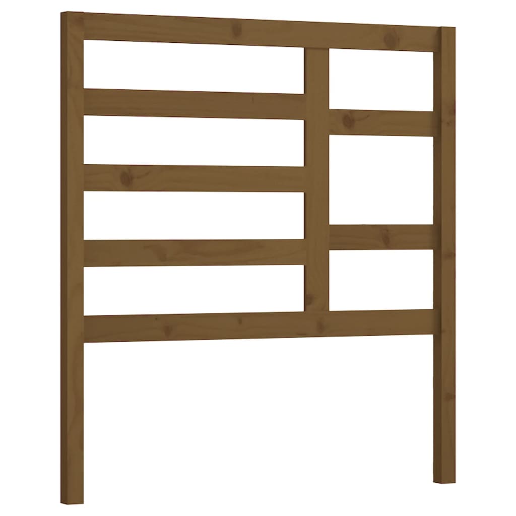 Bed headboard honey brown 106x4x104 cm solid pine wood