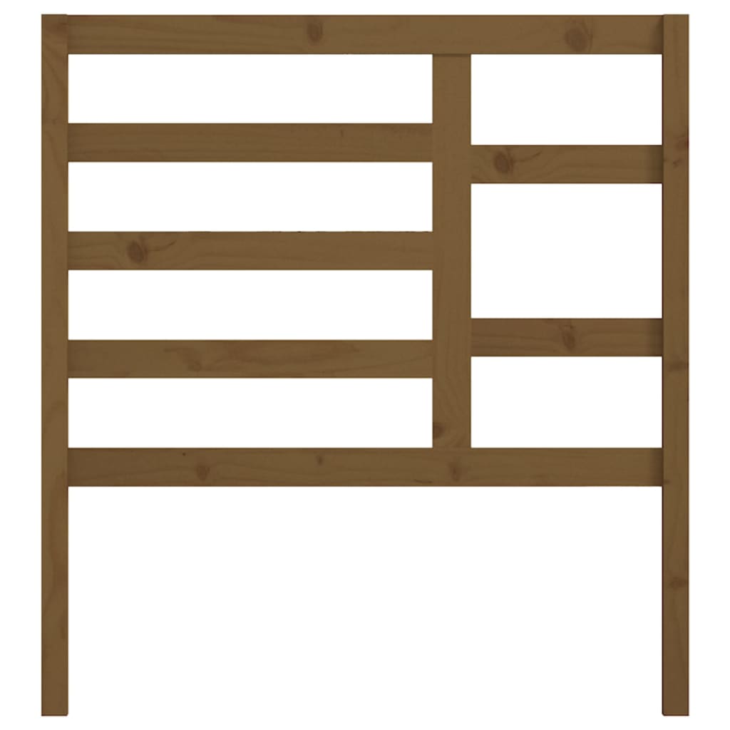Bed headboard honey brown 106x4x104 cm solid pine wood