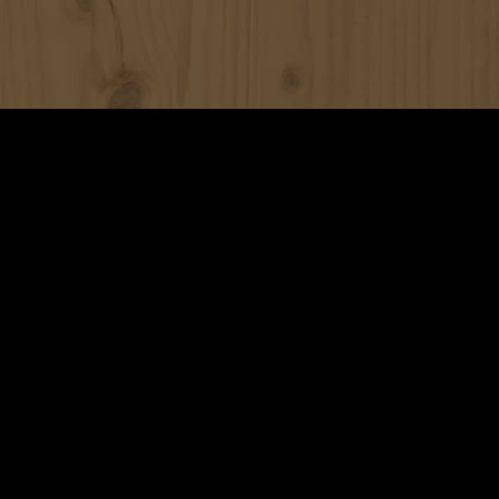 Bed headboard honey brown 106x4x104 cm solid pine wood