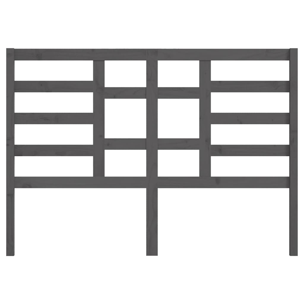 Bed Headboard Grey 146x4x104 cm Solid Pine