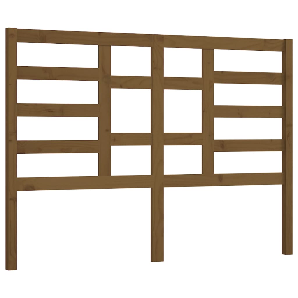 Bed headboard honey brown 166x4x104 cm solid pine wood