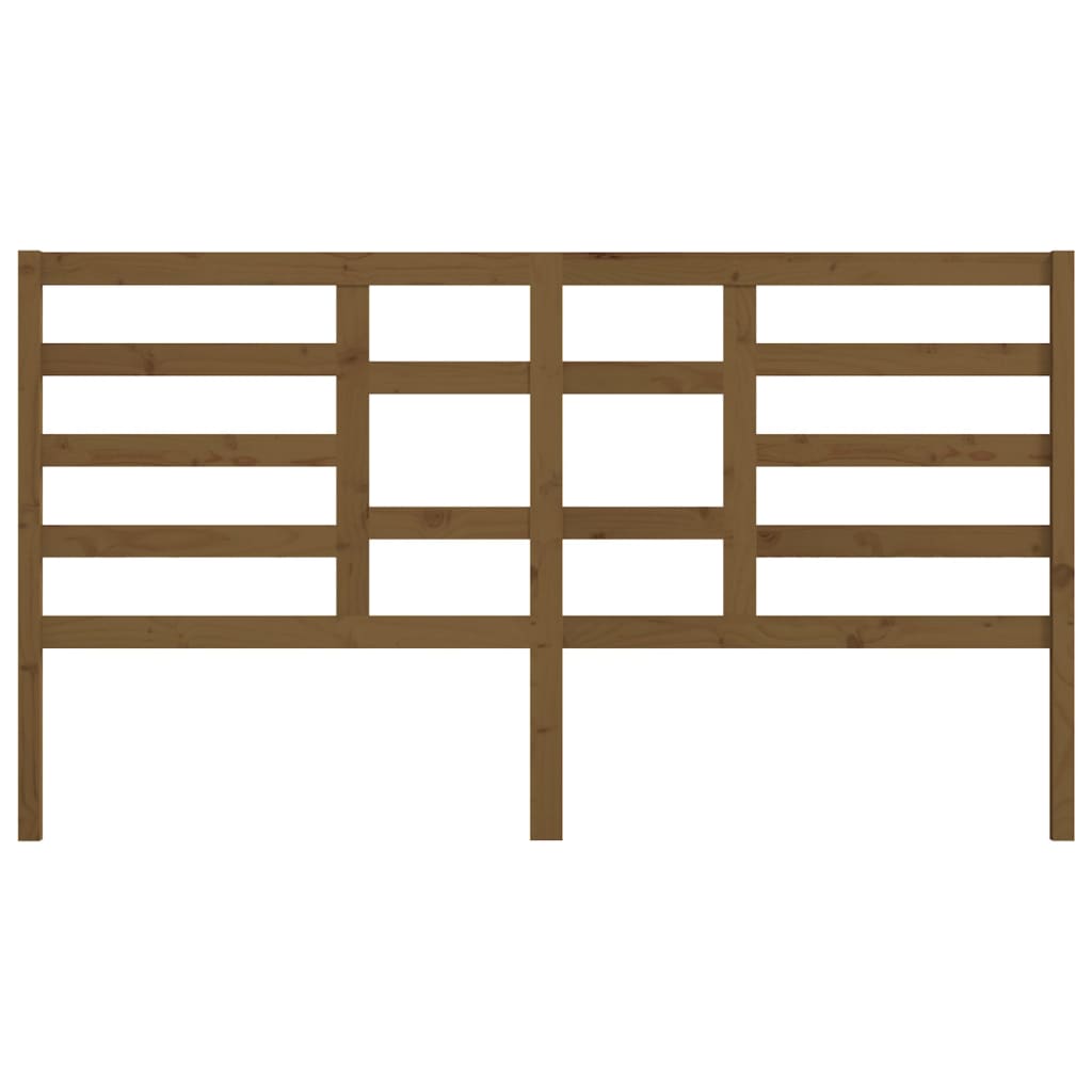 Bed headboard honey brown 186x4x104 cm solid pine wood