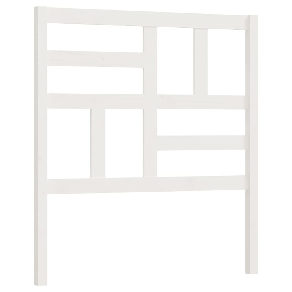 Bed Headboard White 81x4x104 cm Solid Pine