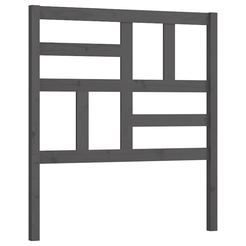 Bed Headboard Grey 81x4x104 cm Solid Pine