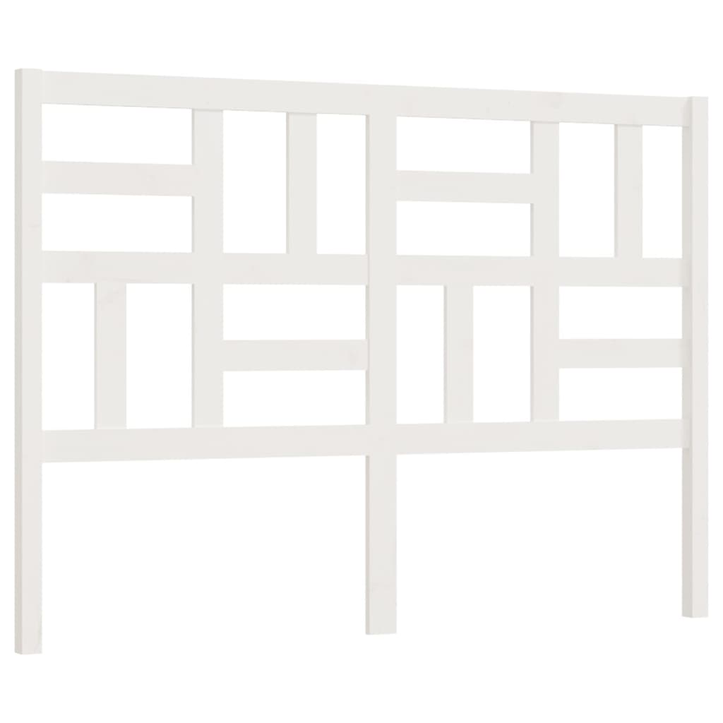 Bett-Kopfteil Weiß 146x4x104 cm Massivholz Kiefer