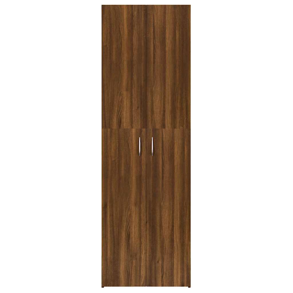 Büroschrank Braun Eichen-Optik 60x32x190 cm Holzwerkstoff