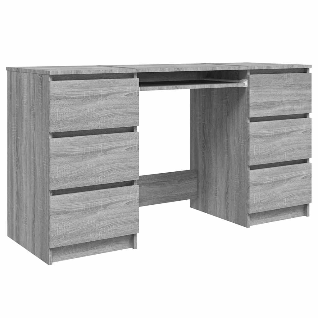 Bureau Gris Sonoma 140x50x77 cm en bois