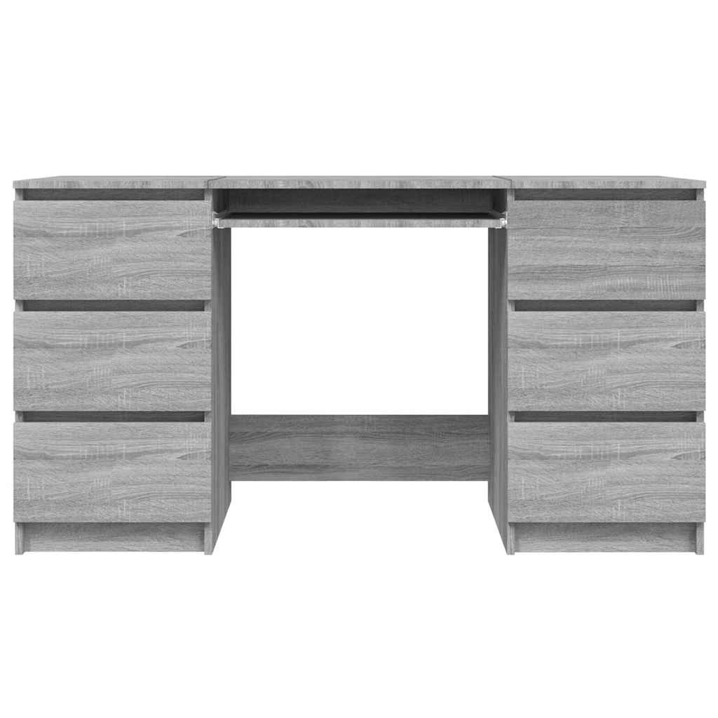 Bureau Gris Sonoma 140x50x77 cm en bois