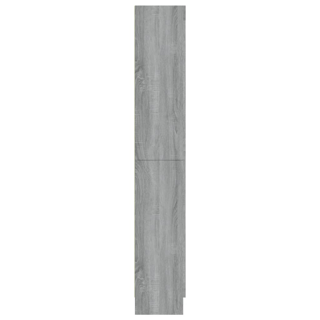 Vitrinenschrank Grau Sonoma 82,5x30,5x185 cm Holzwerkstoff