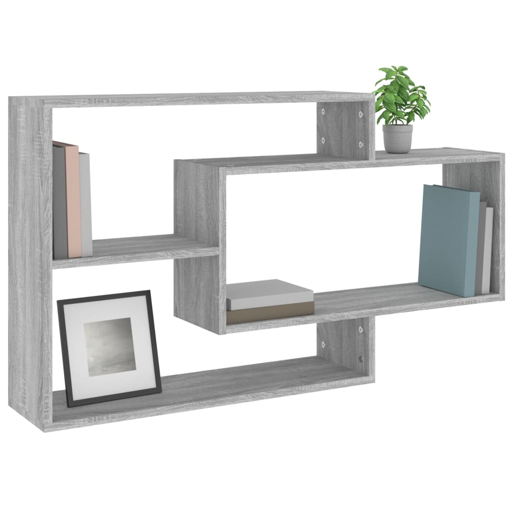 Wall shelf gray Sonoma 104x20x58.5 cm wood material