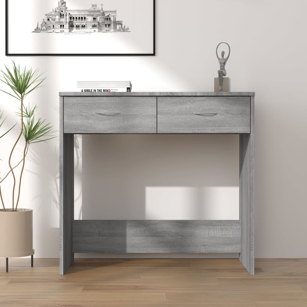 Bureau Sonoma gris 80x40x75 cm matériau bois